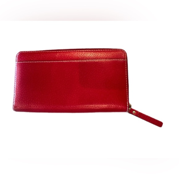 Kate Spade leather Wellesley Neda Wallet in red garnet - Picture 3 of 8